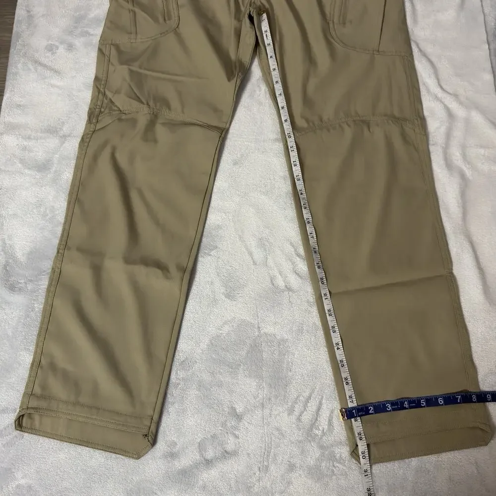 Brand New Flex Camo Tactical Cargo Pants Mens size Large, Inseam 30” Khaki Tan